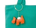 Keychain Purse Bag Pendant Charms Decoration Key Rings Key Hook Dog Orange