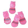 [Footprint] 8 Pcs Lovely Knit Dog Socks Cat Socks Pet Knitted Socks Indoor Wear