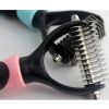 Stainless Pet Supplies Dogs Grooming Dematting Tools Massage Combs Brush-Pink