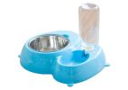 Dog Food Bowl Pet Bowl Dog Feeders Automatic Water Supply Feeding Bowls Blue