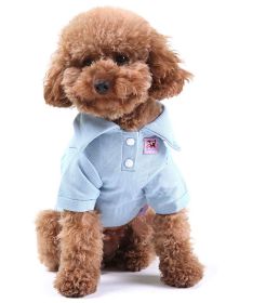 Comfy Cotton Dog's Polo Shirt Pet Clothing Puppy Clothes Pet Apparel (Blue, SM)