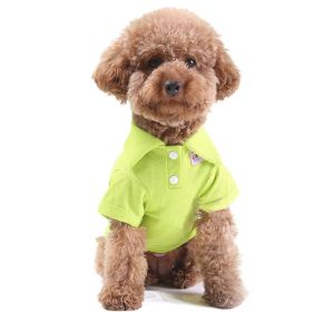 Comfy Cotton Dog's Polo Shirt Pet Clothing Puppy Clothes Pet Apparel (Green, SM)