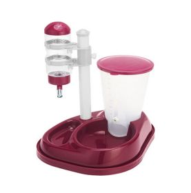Automatic Dog Drinking Device Pet Water Bottle Feeder RED