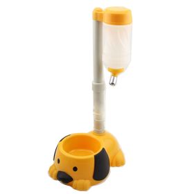 Pet kitten Puppy Adjustable Height Water Dispenser,Dog Water Bottle,YELLOW