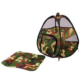 [Fashionable Camouflage] Folding Pet Tent,Dog Nest,Cat Bed,NAVY GREEN