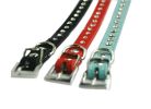 Adjustable Leather Rhinestones Studded Dog Collar Pet Collar(9~13 In, RED)