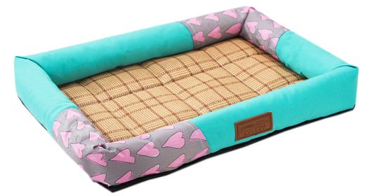 Fluffy Paws Pet Bed Crate Pad Premium Summer Bedding For  Dogs & Cats blue