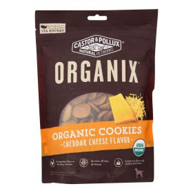 Castor and Pollux Organic Dog Cookies - Cheddar Cheese - Case of 8 - 12 oz.
